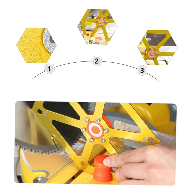 Aluminum Ruler Multi Angle Measuring Tool Hexagon Gauge Protractor for Woodworking Angle Cutting Photo Frame Making - Image 5