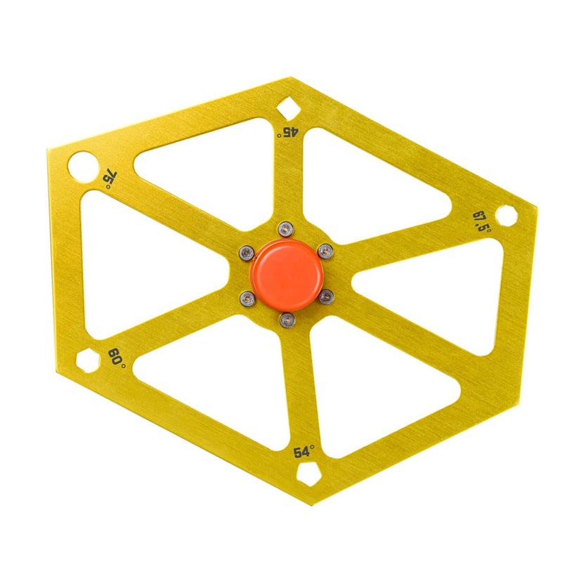 Aluminum Ruler Multi Angle Measuring Tool Hexagon Gauge Protractor for Woodworking Angle Cutting Photo Frame Making - Image 1
