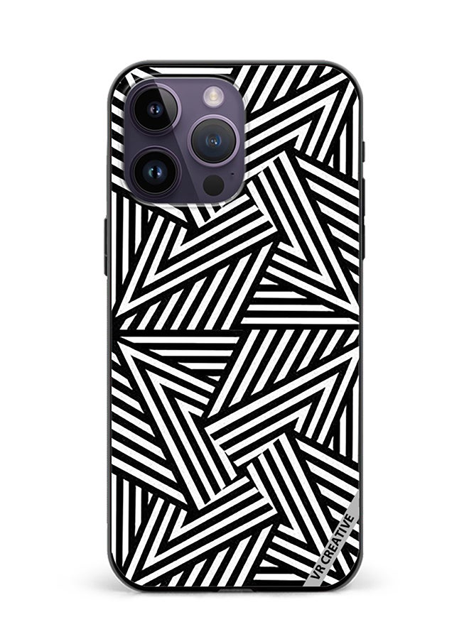 VR CREATIVE Protective Case Cover For Apple iPhone 16 Pro Max Abstract Black And White Design Multicolour