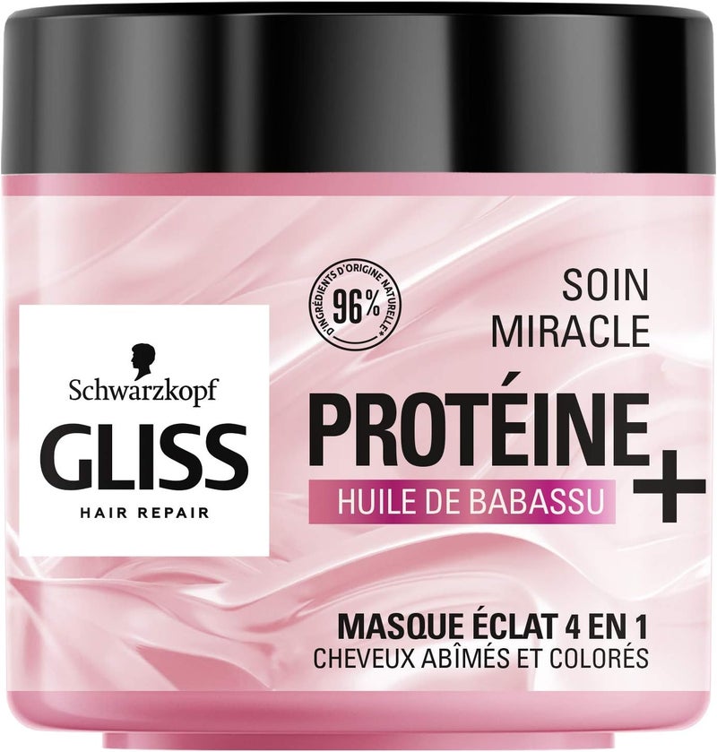 Gliss Schwarzkopf Miracle Eclat 4 in 1 damaged and colored hair hair care 96 ingredients of natural origin 400 ml