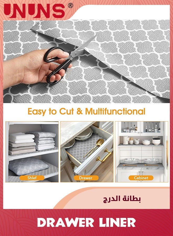 UNUNS Drawer and Shelf Liner 30X600CM,Non Slip Cabinet and Cupboard Liner, Kitchen Cabinet Liners for Shelves, Waterproof Drawer Shelf Liners for Cabinets/Bathroom Cupboard  - Image 5