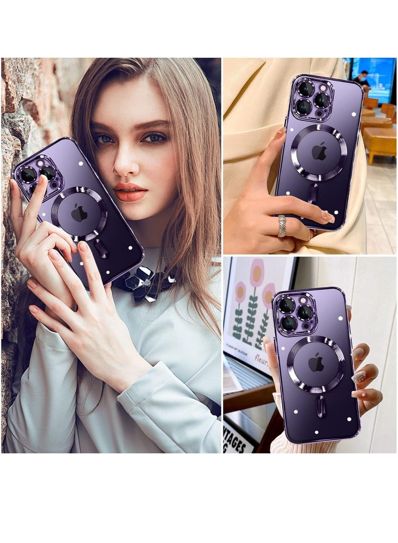 ELTRAZONE Magnetic Phone Case Compatible with iPhone 15 Pro Case, Camera Lens Full Protection, Non-Yellowing Shockproof Ultra Slim Silicone Cover Support Wireless Charging - Image 2