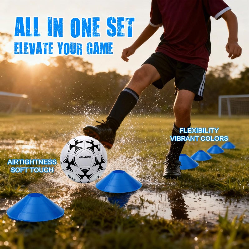 JOYAIRE Soccer Goals for Backyard Set, Portable Kids Toddler Soccer Goal 2 of 4' x 3', Pop Up Soccer Net Soccer Training Equipment with Size 4 Soccer Ball, Carry Bag, Youth Games, Sports, Outdoor Play - Image 5