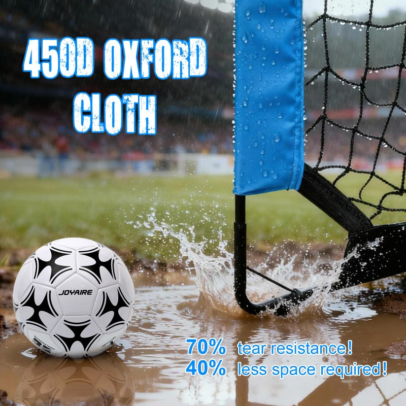 JOYAIRE Soccer Goals for Backyard Set, Portable Kids Toddler Soccer Goal 2 of 4' x 3', Pop Up Soccer Net Soccer Training Equipment with Size 4 Soccer Ball, Carry Bag, Youth Games, Sports, Outdoor Play - Image 4