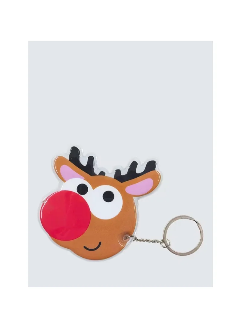 تينك ميدالية مفاتيح مصباح يدوي على شكل غزال الرنة