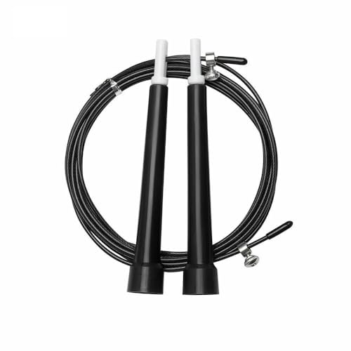 AMIFIT Plastic Speed Jump Rope, Black - Image 1