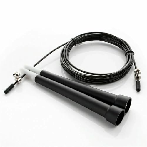 AMIFIT Plastic Speed Jump Rope, Black - Image 2