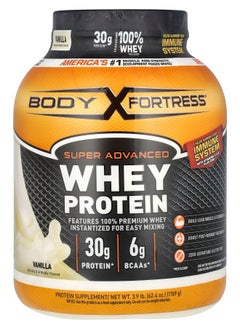Body Fortress Super Advanced Whey Protein Vanilla 3.9 lb (1769 g) 