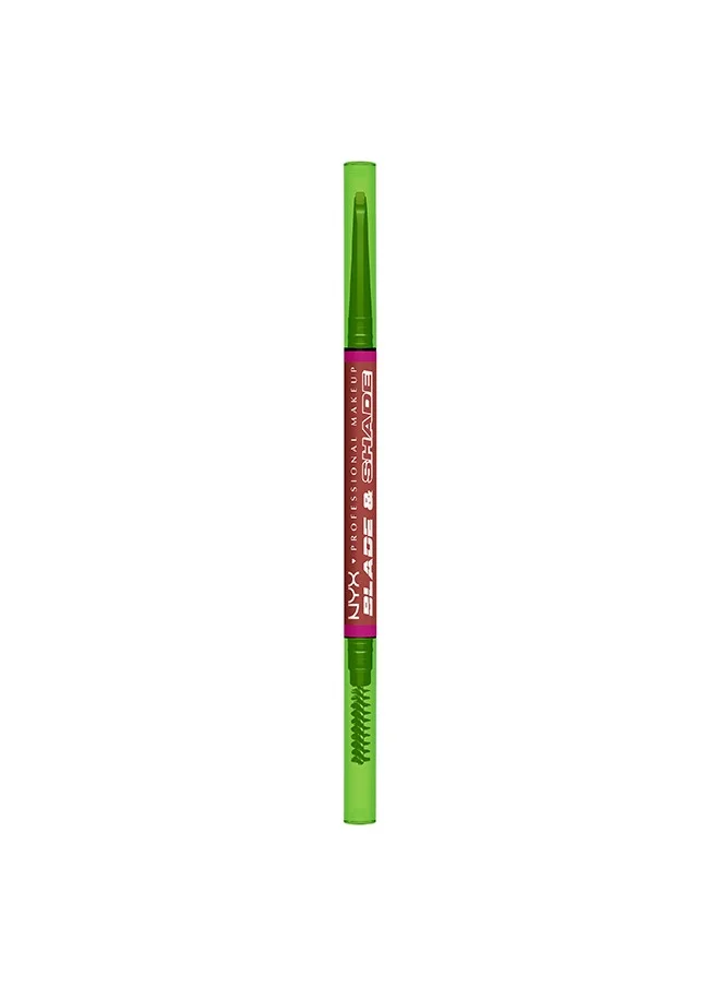 NYX PROFESSIONAL MAKEUP NYX Professional Makeup Blade & Shade, Dual Edged Brow Pencil, Up to 16HR wear, Smooth-glide pigment, Rich Auburn