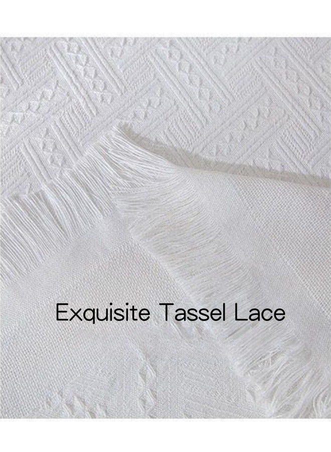 شبيلي مفرش طاولة مستطيل مقاس 130×180 سم، مفرش طاولة للطاولات المربعة والمستديرة، مفرش طاولة مقاوم للغبار وقابل للغسل، غطاء طاولة كلاسيكي لحفلات الزفاف والمنزل والمطبخ والمطعم - Image 4