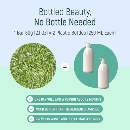 BAMBOEARTH Solid Shampoo Bar And Conditioner Effect Hair Soap – 100% Organic Shampoo Bars For Hair With All Natural Plant Based Essential Oils & Zero Waste Biodegradable Packaging (Mint And Chamomile) - Image 5