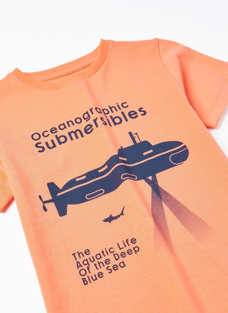 Zippy Pack 2 Cotton T-shirts for Boys 'Underwater'