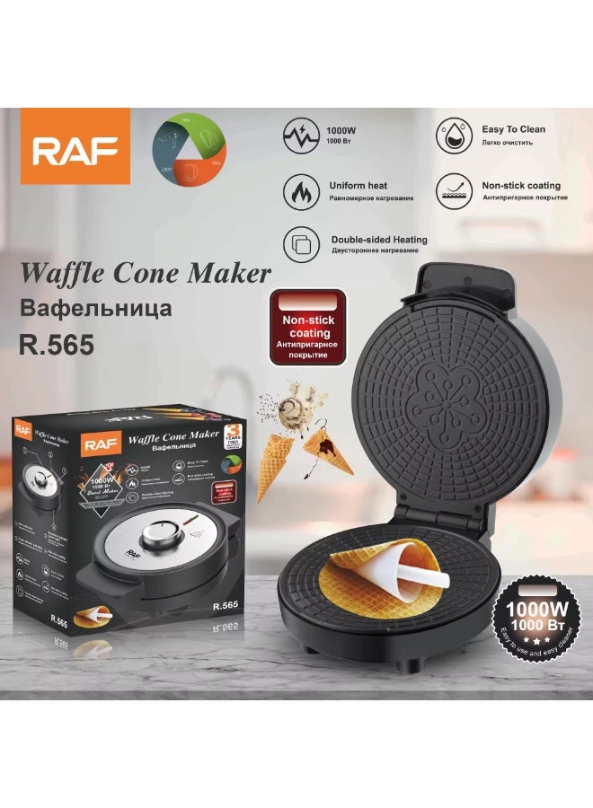 RAF Waffle Cone Maker – Electric Non-Stick Cone Machine - Image 1