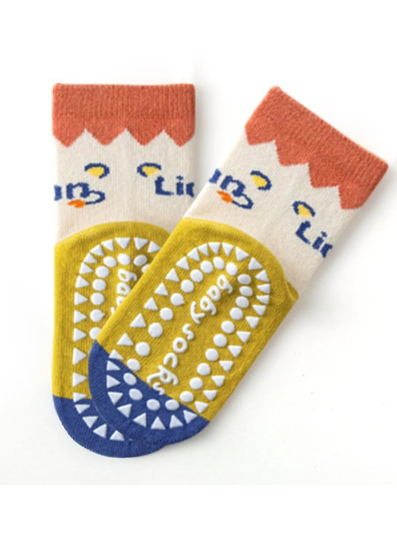 Pack of 5 Cotton Anti Flip Silicon Socks for Kids - Image 3