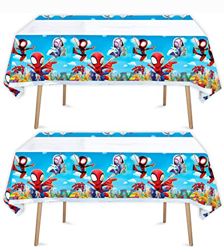 SUTRADHAR 2pcs Spiderman Tablecloth Table Cover for Spiderman Theme Birthday Party Supplies Decorations 70 x 422pcs 1 - Image 1