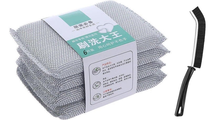 COOFANDY 6 Pack All-Purpose Sponges Kitchen, Scratch Proof Scrubber for Kitchen Utensils, Scrubbing Cleaner Sponges, Dish Scouring Scrubber for Fast Cleaning, Hard Surface Cleaning Tool, Gap Cleaning Brush - Image 1
