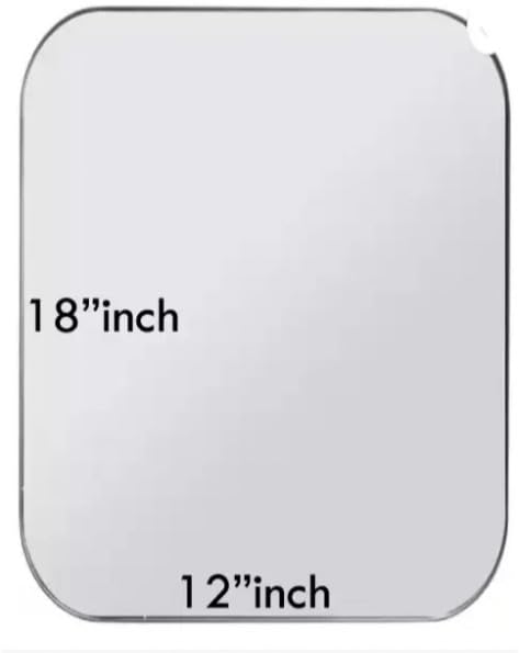 CDM Frameless 12x18 Wall Mirror – Clean, Uncluttered Design – Polished Edges for Safe Handling – Ideal for Minimalist Bathrooms, Dorms, and Modern Decor - Image 2