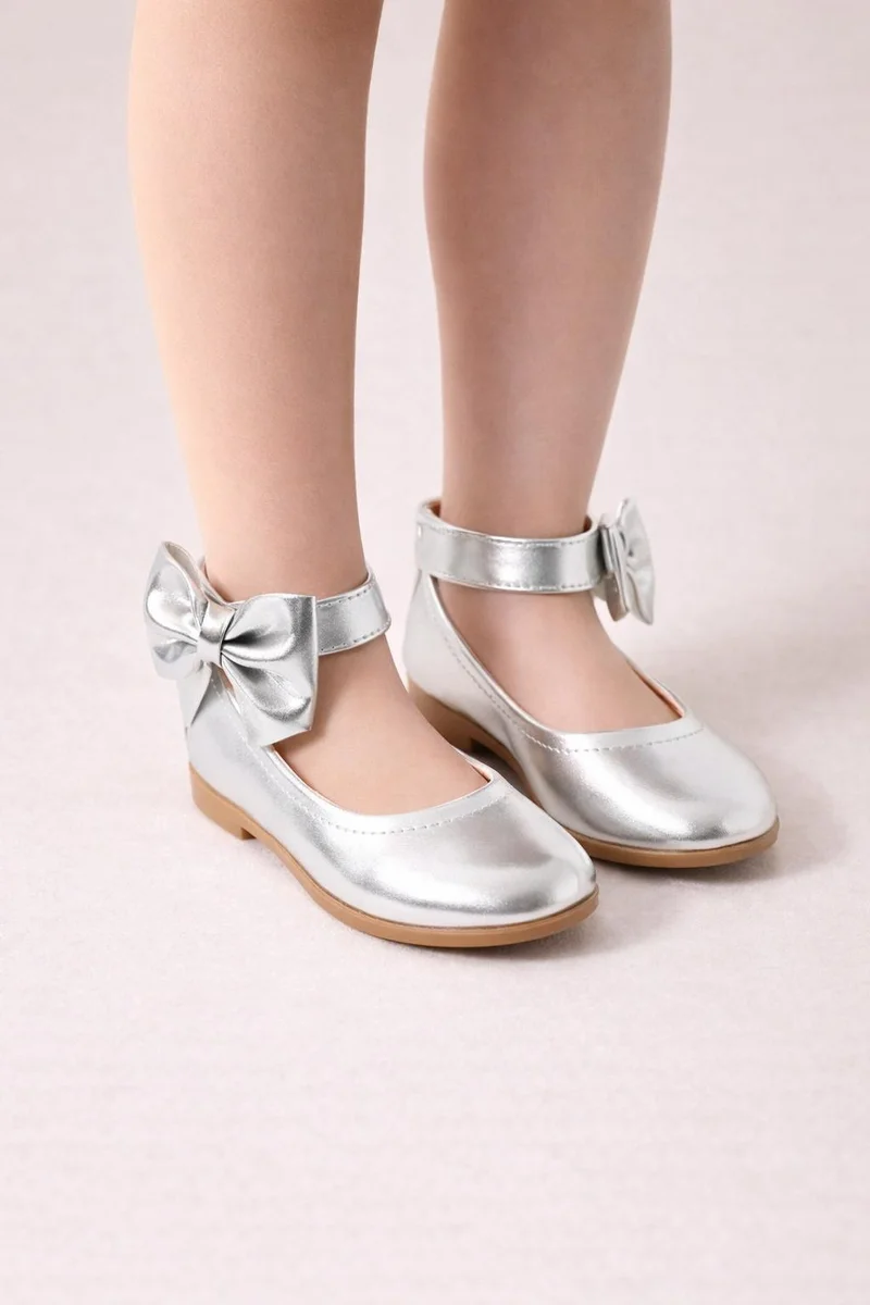 Via Bambino Girl Shoes B-550 Silver