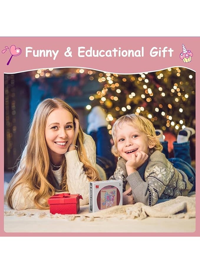 Rotating Puzzle for Kids 3 4 5 6 7 8 Year Old, 4 Puzzles in 1, Toddlers Travel, Car, Airplane, Road Trip Activities, Fine Motor Skills, Fidget, Gift for Boys  Girls Ages 3+ (Alicorn) - Image 4