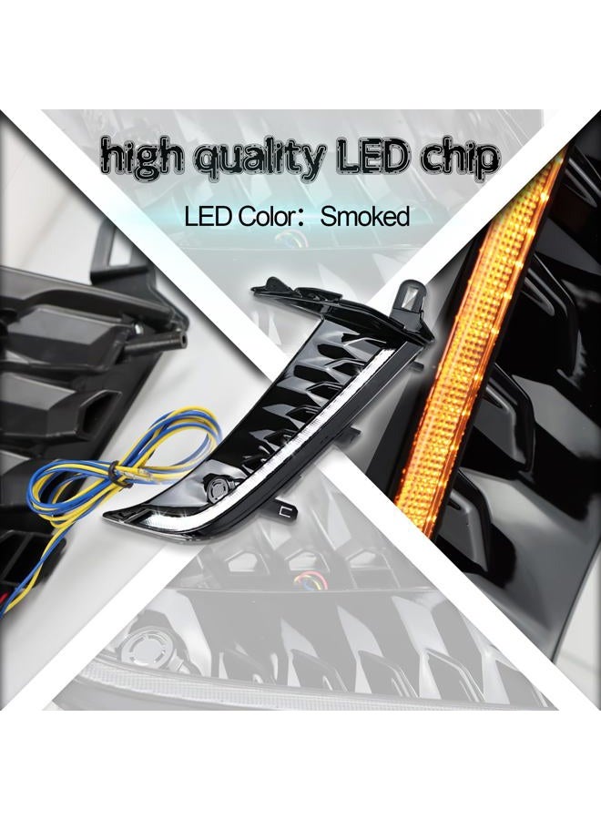 BINQIGOO LED Daytime Running Light Front Bumper Fog Light, Switchback White DRL Amber Sequential Turn Signal, Compatible with Toyota Camry SE XSE 2025 (Not fit LE XLE) - Image 4