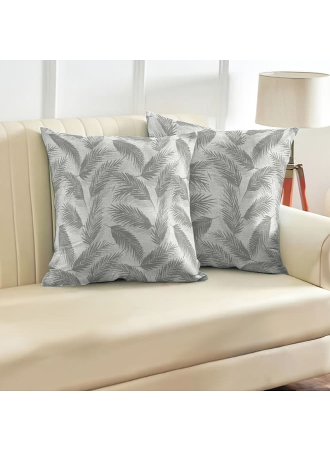  انتكس بيت الستائر وسادة بيلا من الكتان المخملي من إنتكس هوم - نقشة أوراق الشجر - قماش أنيق ومتين لغرف المعيشة - قطعتان - Image 3