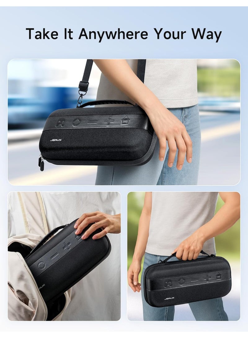 جيسوس JSAUX Large Capacity Carrying Case for Nintendo Switch 2, Hard Shell Travel Case with 20 Game Card Slots, Storage Bag for Switch 2 and Accessories | Portable & Durable Protective Shell – Black - Image 2