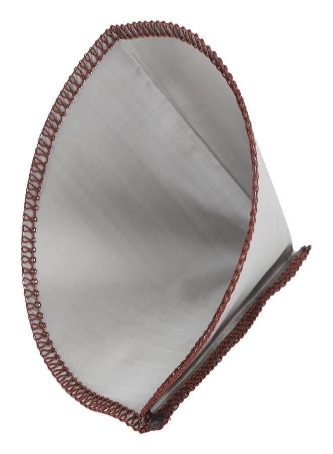 Akozon For 304 Stainless Steel Reusable Coffee Filter Cone Shape Fine Filtering Paperless Mesh Coffee Filter(L for 3 to 4 Cups) - Image 1