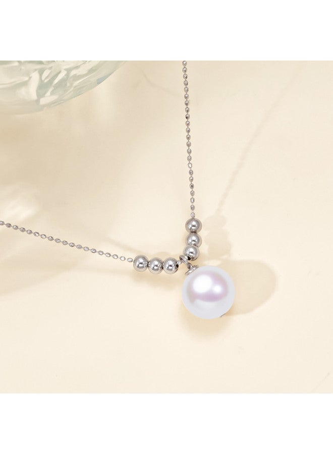 pincai Silver 925】strong Light Near-round Freshwater Pearl Necklace New Style Light Luxury Versatile High-end Sense Neckwear Collarbone Chain - Image 3