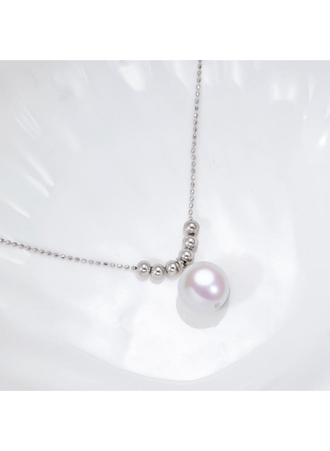 pincai Silver 925】strong Light Near-round Freshwater Pearl Necklace New Style Light Luxury Versatile High-end Sense Neckwear Collarbone Chain - Image 5