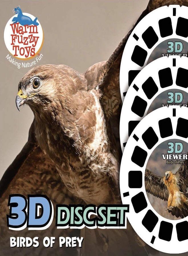 WARM FUZZY Toys Birds Reels for Viewfinder - 3 Slides with 21 HD 3D Images, Birds of Prey & Exotic Birds Refill Discs for Kids & Adults, Retro Educational Toy Accessory - Image 3