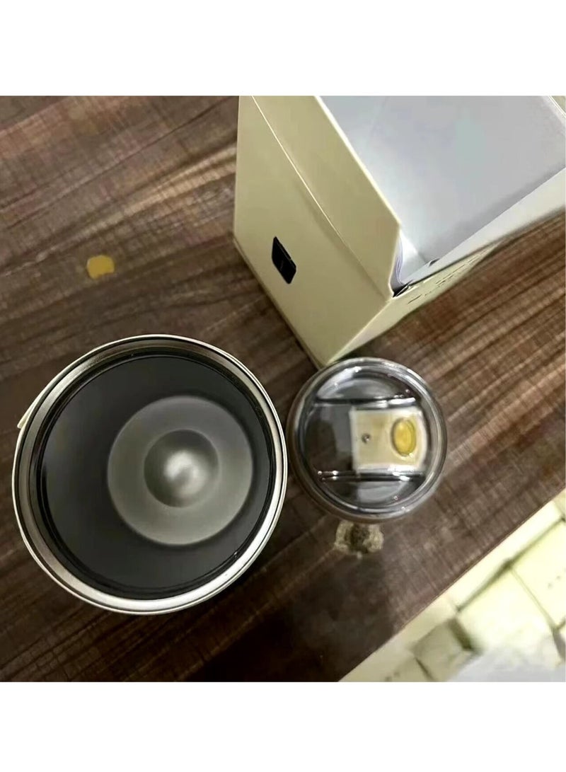 smeg كوب سفر، كوب قهوة معزول، كوب قهوة حراري من الفولاذ المقاوم للصدأ قابل لإعادة الاستخدام، حاوية مشروبات خفيفة ومحمولة للمنزل والمكتب والسفر، (عبوة من 2 قطعة، 350 مل أسود) - Image 3