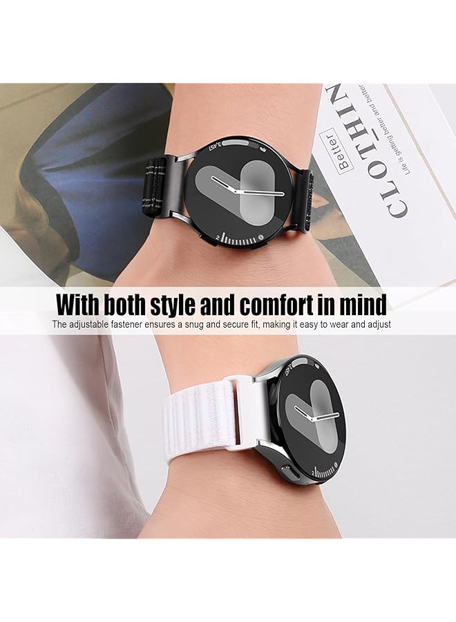 Compatible With Samsung Galaxy Watch 7 6 5 4 Fe Band 40Mm 44Mm Galaxy Watch 6 4 Classic Galaxy Watch 5 Pro Sport Strap Vivoactive 5 3 Venu 2 Plus Loop 20Mm Nylon Strap Women Men Dark Blue