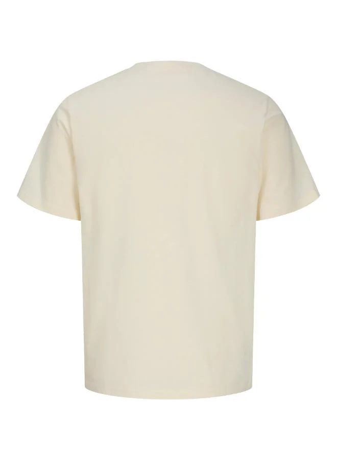JACK & JONES Sweet Corn Logo Crew Neck T-Shirt for Men | Best Price UAE