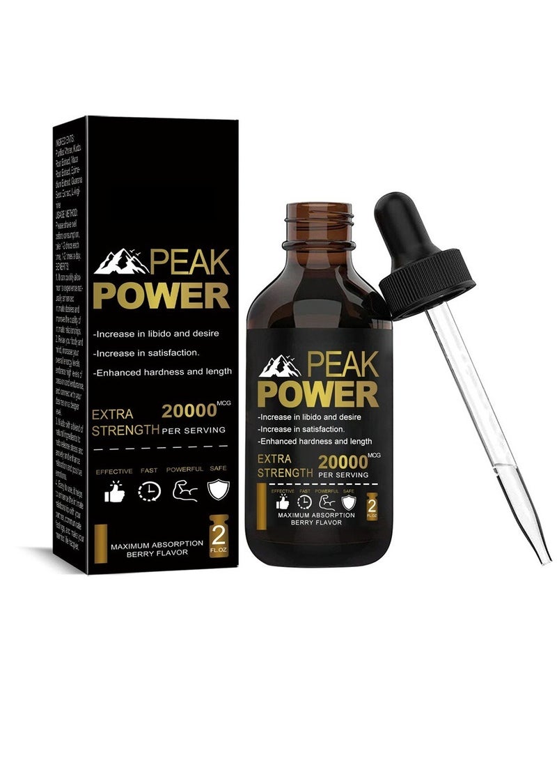 AS SEEN ON TV قطرات مكملات بيك باور للرجال، قطرات صحية طبيعية لصحة الرجال الإنجابية، مكملات تعزيز القدرة للرجال بمكونات عضوية لتحسين الصحة الإنجابية - Image 1