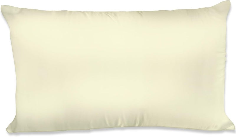 Spasilk Satin Pillowcase For Hair And Face, Polyester Satin Pillowcase, Queen Size- Ivory Pillowcase - Image 1