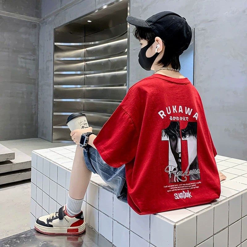 Boys' Short-Sleeved T-Shirt 2026 Style Baby Pure Cotton Half-Sleeved Korean Style Children'S Cartoon Top Trendy - Image 1