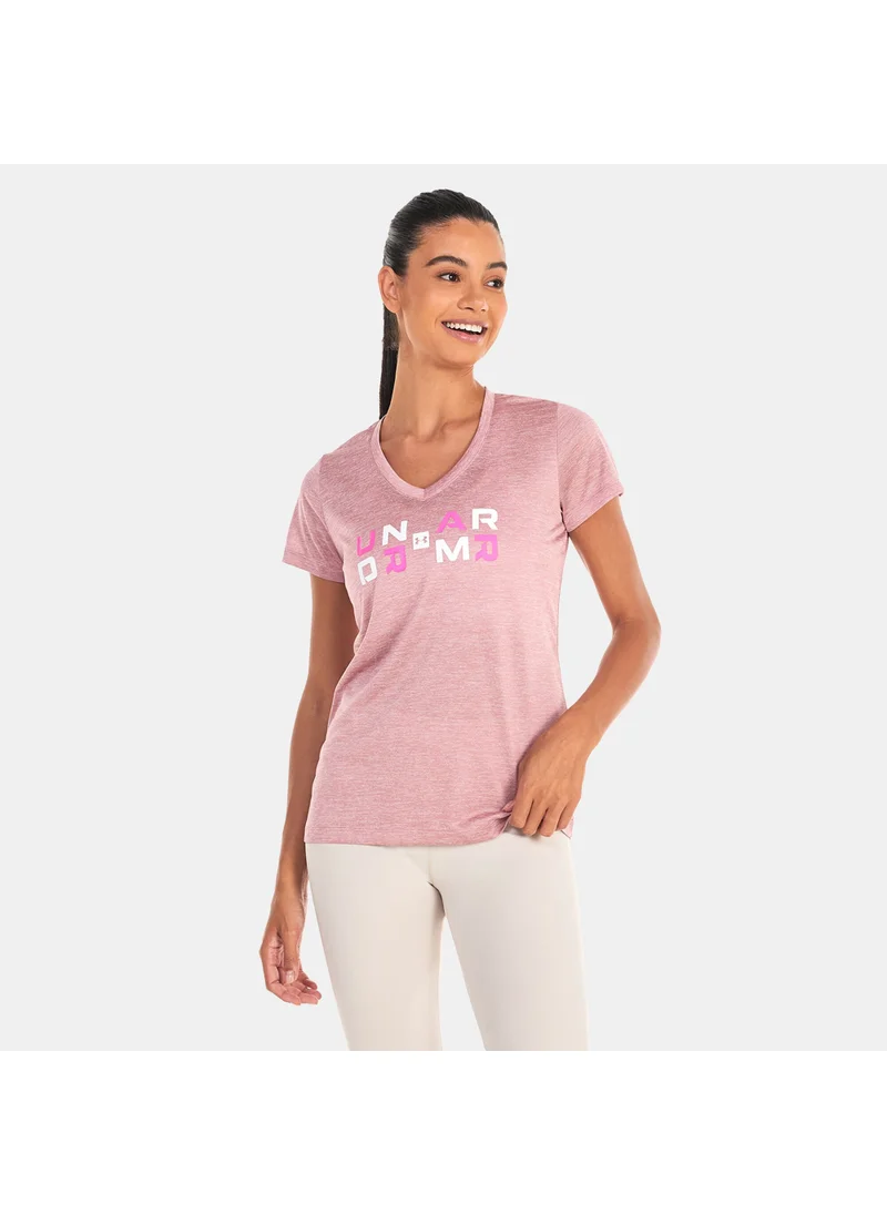 اندر ارمور Women's UA Tech™ Twist Graphic V-Neck T-Shirt