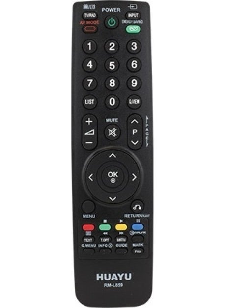 Huayu - Kl RM-L859 Lg Lcd*led Tv Remote Control (31093=33107 Same) Black - White - Image 1