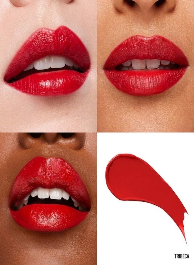 مكياج ماريو أحمر شفاه سوبر ساتين® من ميك أب باي ماريو، 0.12 أونصة - لون تريبيكا - أحمر أزرق مكثف، مريح في الارتداء، غني بالصبغة، بلمسة نهائية ساتانية - Image 2