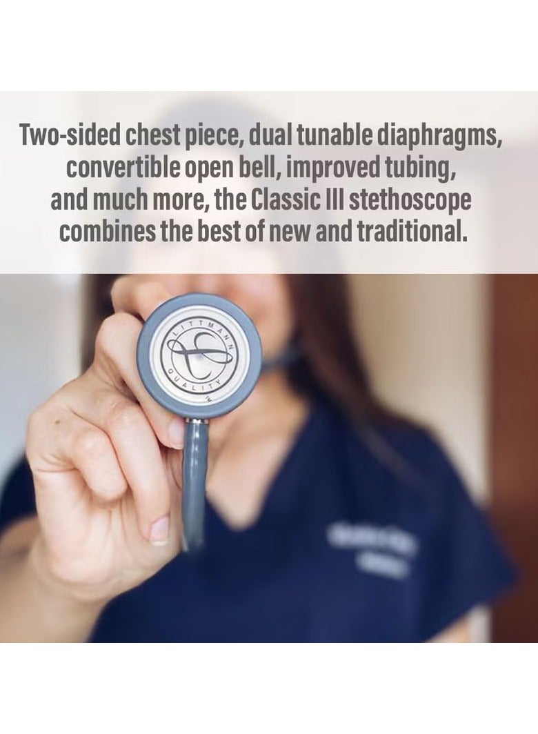 3M Littmann ستيثوسكوب كلاسيك III رمادي 5621 - Image 2