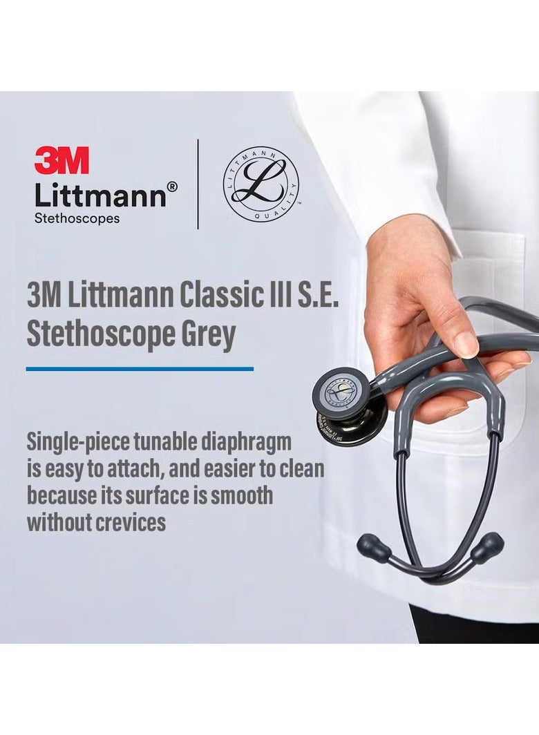 3M Littmann ستيثوسكوب كلاسيك III رمادي 5621 - Image 4