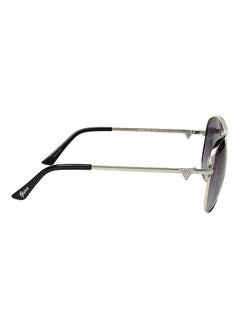 GUESS Full Rim Aviator Frame Sunglasses GF6098 10B - Lens Size: 64mm - Shiny Light Nickeltin Large  - Image 3