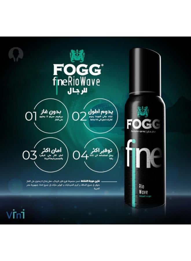FOGG Perfume Spray Fine Rio Wave 120ml - Image 2