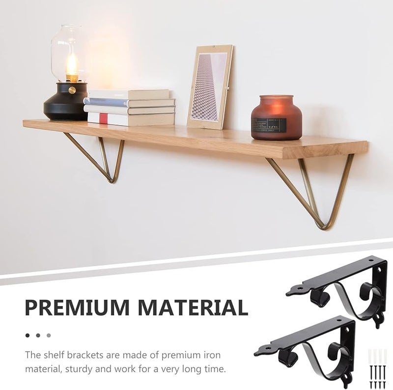 Jojofuny Heavy Duty Triangle Shelf Brackets 15X11 5cm Iron Wall Support For Floating Shelves - Image 5