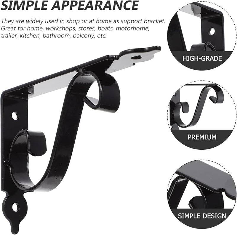 Jojofuny Heavy Duty Triangle Shelf Brackets 15X11 5cm Iron Wall Support For Floating Shelves - Image 4