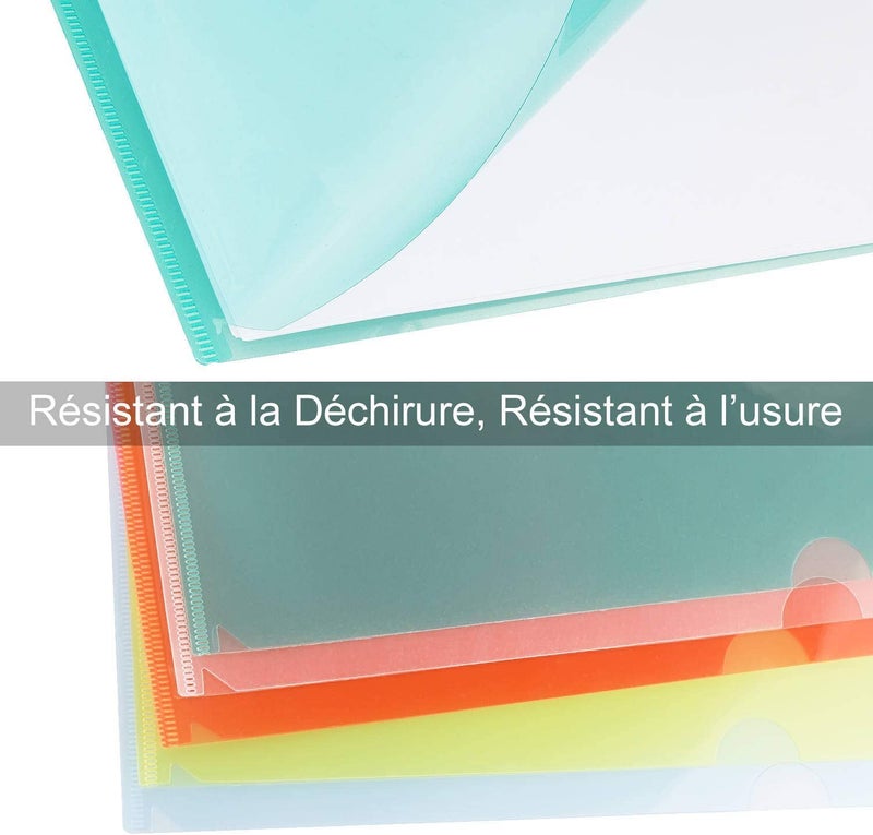 Shining Zon L-Type Transparent Clear Documents Sleeve Project Paper Folders Organizer Important Certificate My Clear Folder (Pack of 100?A4 Size Paper-140 Micron) - Image 4