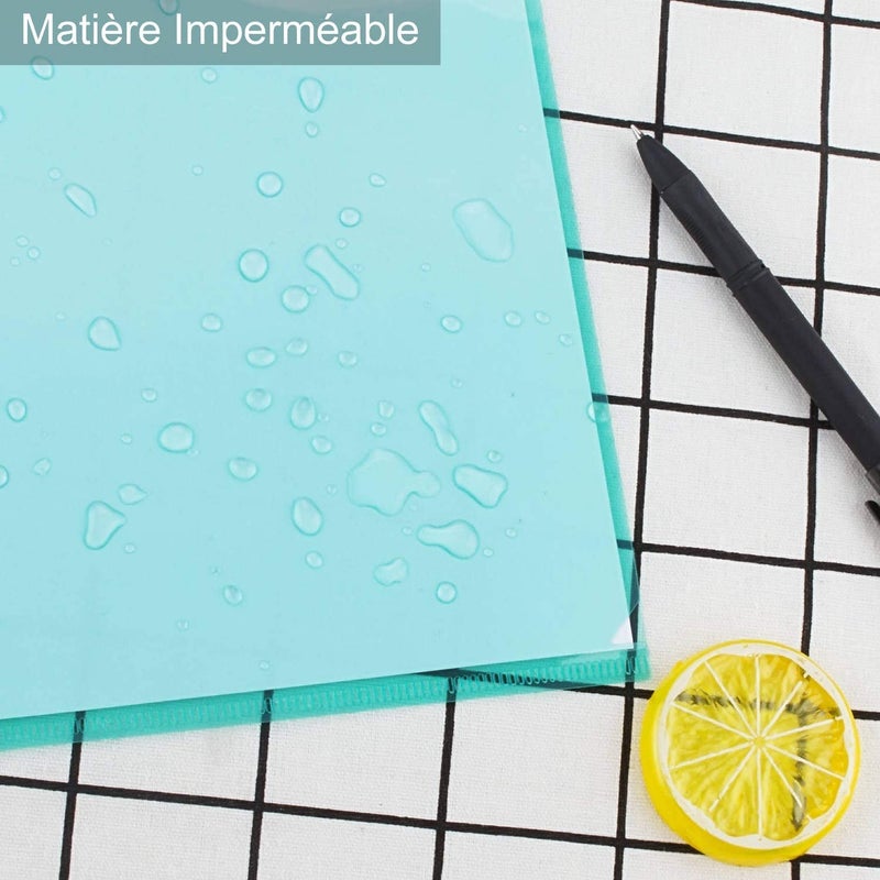 Shining Zon L-Type Transparent Clear Documents Sleeve Project Paper Folders Organizer Important Certificate My Clear Folder (Pack of 100?A4 Size Paper-140 Micron) - Image 5