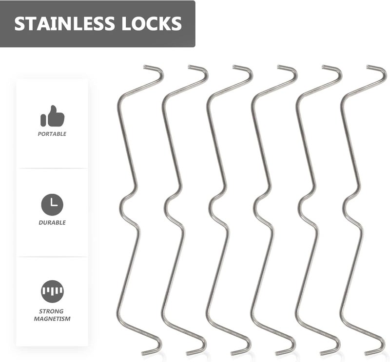 woobles Metal Pegboard Hangers 100PCS Stainless Steel Pegboard Hook Locks Peg Locks Fixer Peg Board Hook Accessories, Peg Board Display Hook Clips Organizer Pegboard Retail Display - Image 3