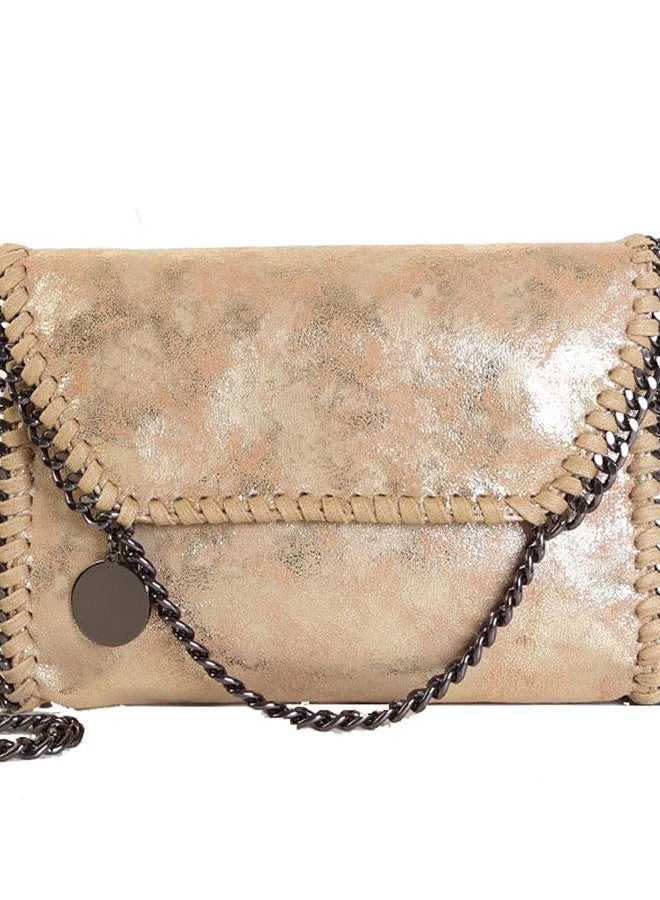 Beatfull Designer Chain Shoulder Purse for Women Soft Leather Quilted Clucth Fashion Message Crossbody bag, Gold, Large - Image 1