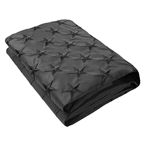 DANF FLAG Black American Flag 3x5 ft: Heavy Duty US Flag Made from Nylon - Embroidered Stars - Sewn Stripes - UV Protection Perfect for Outdoors! (Not Include Pole) - Image 2